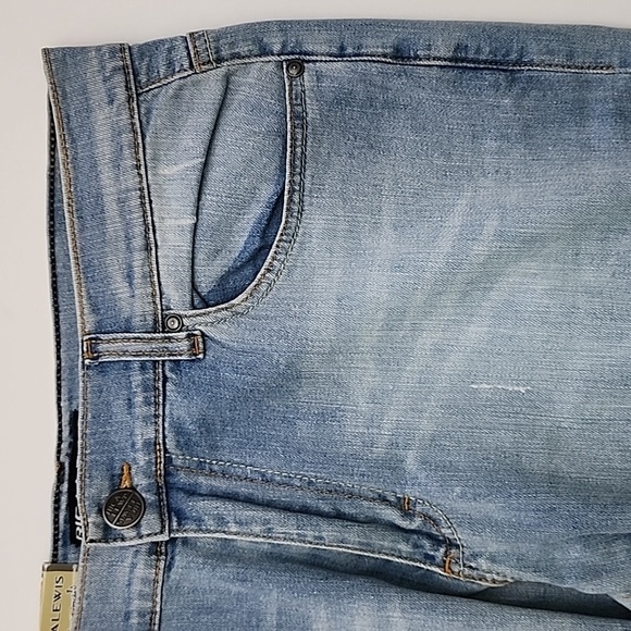 NWT Rica Lewis Men's Denim RL80 Straight Fit Faded Blue Jeans Size 34 - Picture 3 of 15